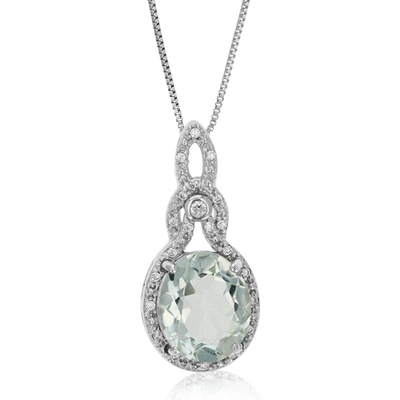 Vir Jewels 2.80 Cttw Green Amethyst Pendant Necklace .925 Sterling Silver 12x10 Mm Oval In Grey