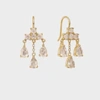 CARRE CARRÉ GOLD PLATED EARRINGS WITH CHAMPAGNE QUARTZ