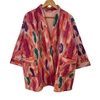 BEHOTRIBE  &  NEKEWLAM JACKET PURE COTTON QUILTED REVERSABLE IKAT PINK JADE