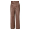 RIANI TOFFEE LEATHER PANTS