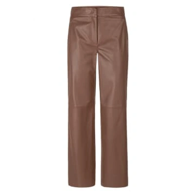 Riani Toffee Leather Pants