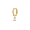 CARRE CARRÉ GOLD PLATED CHARM WITH BLUE TOPAZ