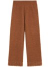 Alanui Cashmere And Silk Blend Trousers In Camel