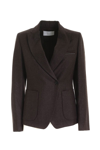 Fabiana Filippi Double-breasted Jacket In Lame In Brown