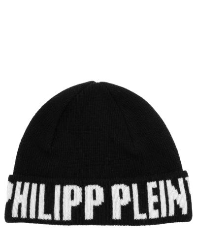 Philipp Plein Jacquard Beanie In Black