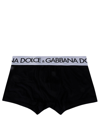 Dolce & Gabbana Two-way-stretch Cotton Jersey Long-leg Boxers In Black