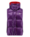 Moncler Luzule Logo-patch Padded Gilet In Violet