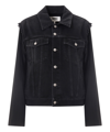 Mm6 Maison Margiela Mm6 By Maison Margiela Fabric Sleeves Black Denim Jacket In Black