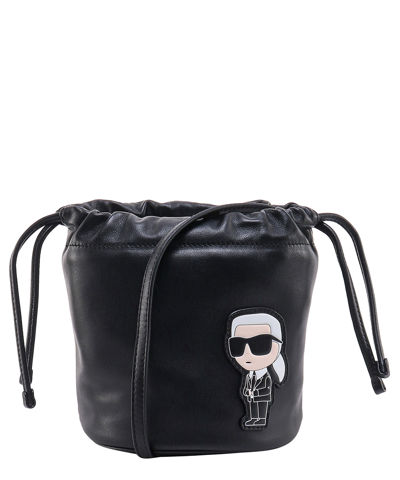 Karl Lagerfeld Ikonik 2.0 Bucket Bag In Black