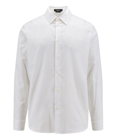 Versace Classic-collar Cotton Shirt In White