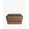 Reiss Womens Taupe Cleo Camera Leather Cross-body Bag