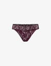 Hanky Panky Womens Dried Cherry Signature Mid-rise Lace Thong