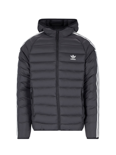 Adidas Originals Man Down Jacket Black Size L Polyamide In Black