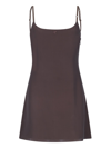 Courrèges Knee Length Dress Adjustable Straps In Brown