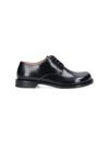 Loewe Terra Glossed-leather Derby Shoes In Black  