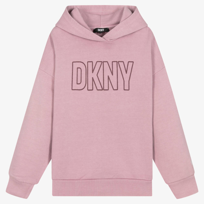 Dkny Teen Lilac Pink Relaxed Logo Hoodie