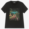Versace Blinding Lights Cotton T-shirt In Black