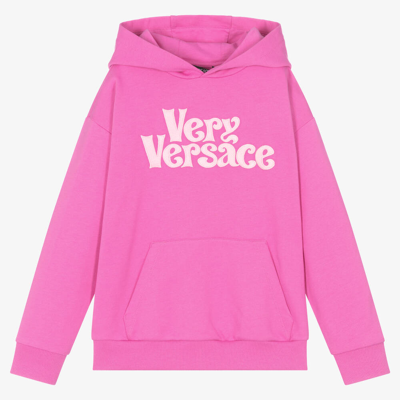 Versace Kids' Hoodie In Pink