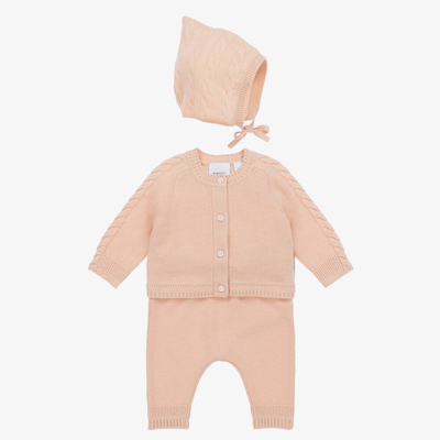 Burberry Baby Girls Pink Cashmere Trouser Set