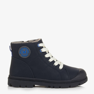 Mayoral Kids' Boys Blue Lace-up Ankle Boots