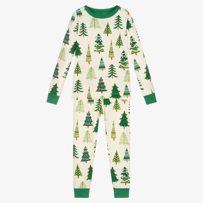 Hatley Ivory Cotton Christmas Tree Pyjamas