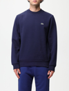 Lacoste Live Cotton Fleece Sweatshirt Navy Blue In Blue