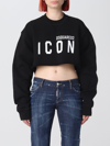 Dsquared2 Cotton Sweatshirt In Black