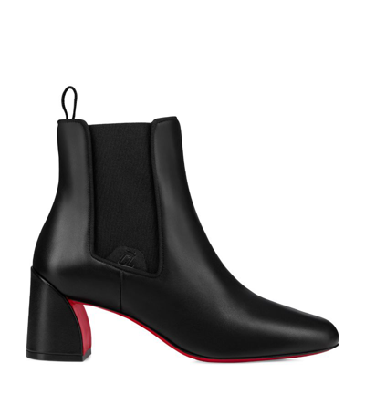 CHRISTIAN LOUBOUTIN TURELASTIC LEATHER ANKLE BOOTS 55