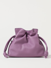 Loewe Flamenco Mini Leather Clutch Bag In Violet