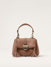 Chloé Penelope Grained Leather Bag In Dove Grey
