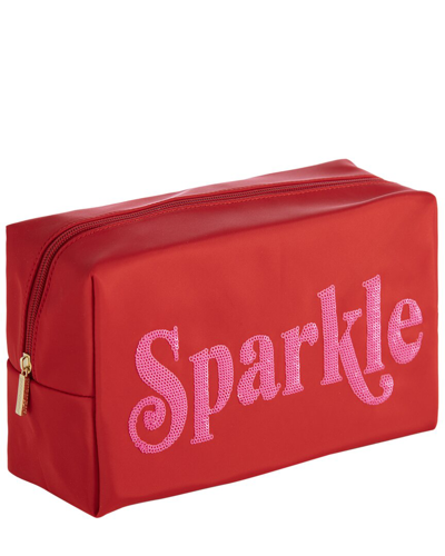 Shiraleah Cara Sparkle Large Cosmetic Pouch In Red
