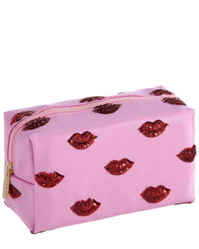 Shiraleah Cara Lips Pattern Cosmetic Pouch In Pink