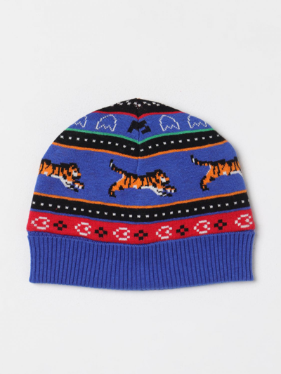 Kenzo Kids Boys Blue Striped Knitted Beanie