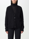 Jil Sander Ribbed Wool V-neck Cardigan In Black