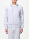 Lacoste Men's Zip-up Hoodie Sweatshirt In Silver