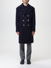 Brunello Cucinelli Button-down Double-breasted Coat In Navy