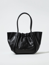 Proenza Schouler Ruched Top Handle Tote Bag In Black