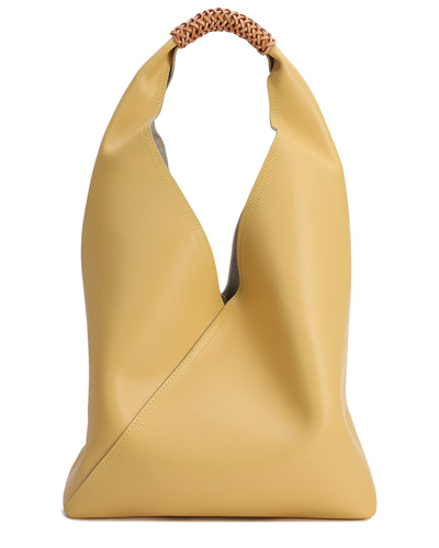 Tiffany & Fred Smooth Leather Shoulder Bag In Yellow