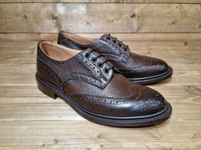 Pre-owned Tricker's Trickers - Bourton Muflone - Mens Dark Brown Shoes - Now Reduced Rrp £545
