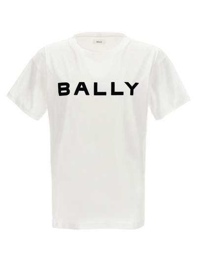 Bally 印花棉质平纹针织t恤 In White