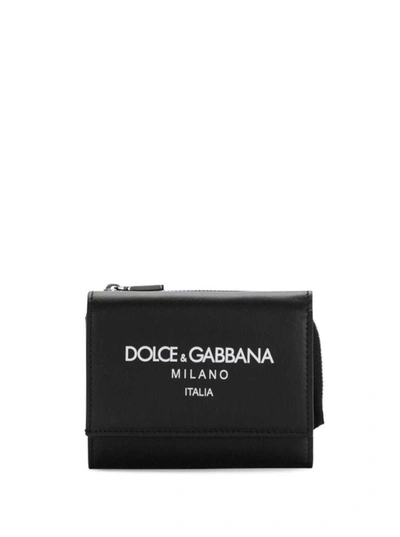 Dolce & Gabbana Pelle Lettering In Black