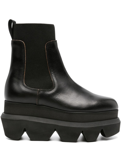 Sacai 90mm Chelsea Leather Boots In Black