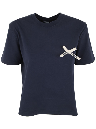 Jacquemus Le Tshirt Noeud In Blue