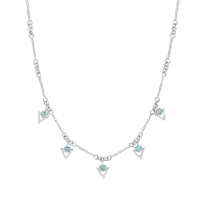 Zoe And Morgan Hyacinth Blue Apatite Silver Necklace In Metallic