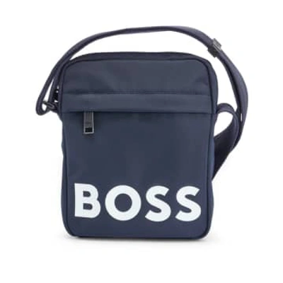 Hugo Boss Navy Catch 2.0 Man Bag In Blue