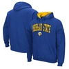 COLOSSEUM COLOSSEUM BLUE MOREHEAD STATE EAGLES ARCH & LOGO 3.0 PULLOVER HOODIE