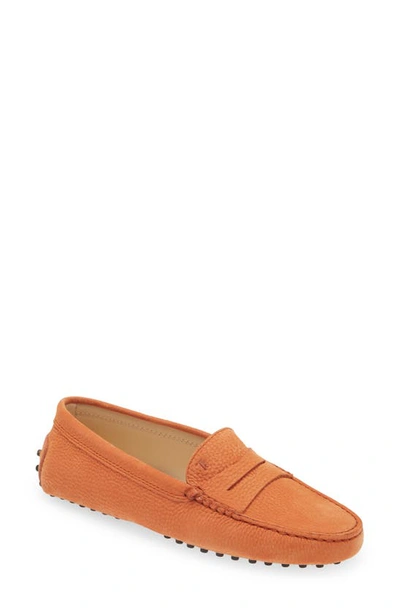 Tod's Women's Gommini Mocassino Leather Penny Loafers In Orange