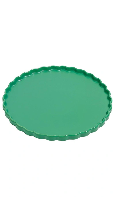 Fazeek Two Ceramic Side Plate In Dark Green