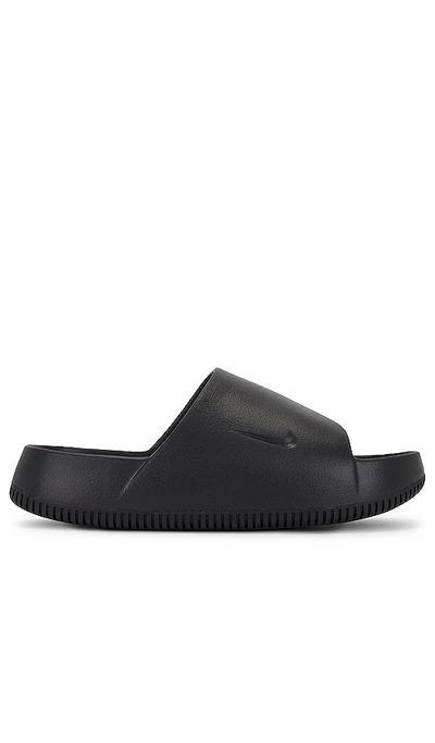 Nike Calm Slide In Black & Black