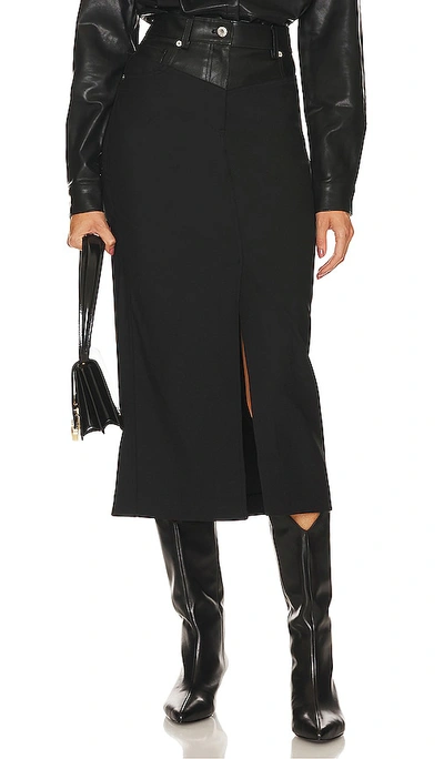 Helmut Lang Garter Skirt In Black